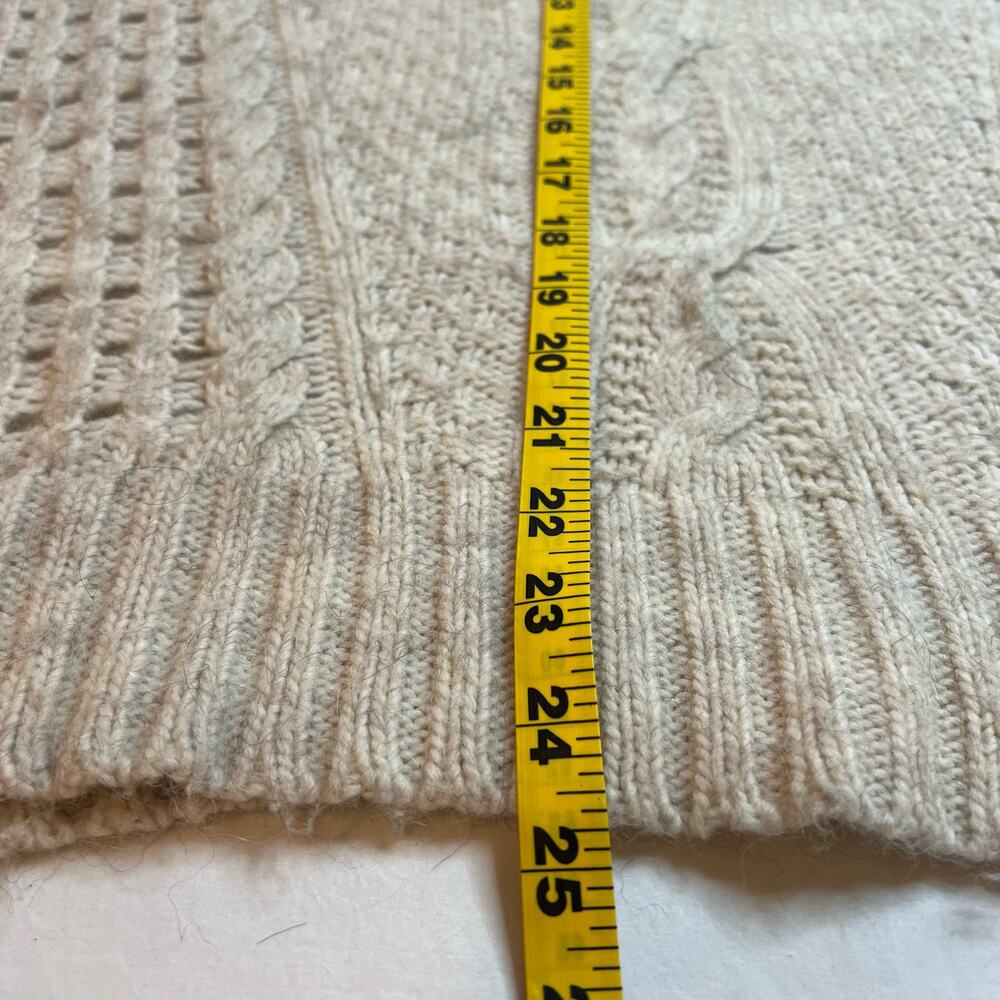American Eagle Alpaca Wool‎ Blend Sweater Women's Large Cozy Cable Knit Pullover - Picture 6 of 11
